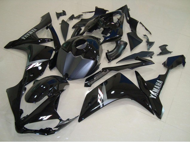 Purchase 2007-2008 Glossy Black Matte Black White Decal Yamaha YZF R1 Motorcycle Fairings UK