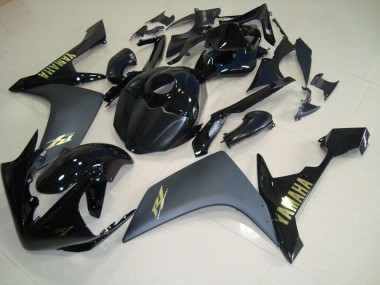 Purchase 2007-2008 Matte Black Gold Yamaha YZF R1 Bike Fairings UK