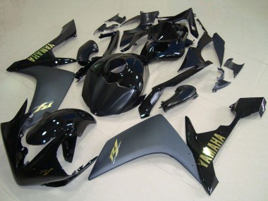 Purchase 2007-2008 Glossy Black Matte Black Gold Yamaha YZF R1 Motorcycle Fairings UK