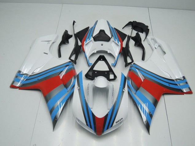 Purchase 2007-2014 Blue White Red Ducati 848 1098 1198 Motorcyle Fairings UK Purchase 2007-2014 Blue White Red Ducati 848 1098 1198 Motorcyle Fairings UK