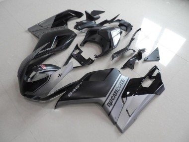 Purchase 2007-2014 Matte Black Sliver OEM Style Ducati 848 1098 1198 Motorbike Fairings UK