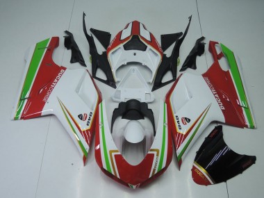 Purchase 2007-2014 Red White and Green Ducati 848 1098 1198 Replacement Motorcycle Fairings UK