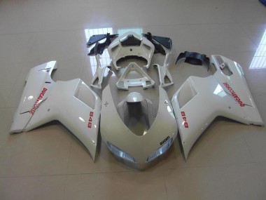 Purchase 2007-2014 Pearl White Red Decals Ducati 848 1098 1198 Motor Fairings UK