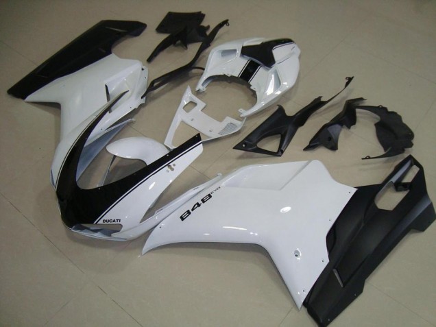 Purchase 2007-2014 White Matte Black Ducati 848 1098 1198 Motorcycle Fairing UK Purchase 2007-2014 White Matte Black Ducati 848 1098 1198 Motorcycle Fairing UK