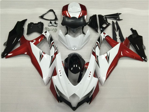 Purchase 2008-2010 White Red Glossy Black Suzuki GSXR 600/750 Motorcycle Fairings UK