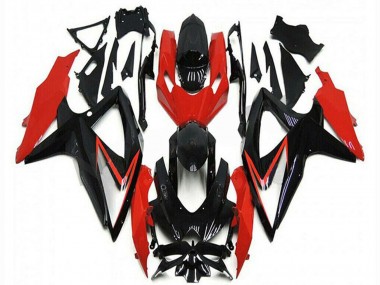 Purchase 2008-2010 Red Glossy Black Stripe Suzuki GSXR 600/750 Motorcycle Fairings UK