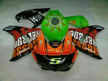 Purchase 2008-2011 Green Orange Honda CBR1000RR Motorcycle Fairings Kits UK