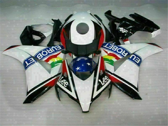 Purchase 2008-2011 White Blue Red Eurobet Lee Honda CBR1000RR Motorcycle Fairing Kit UK