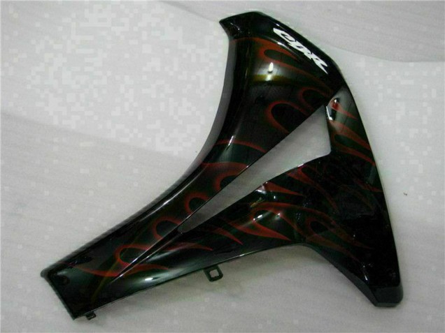 Purchase 2008-2011 Glossy Black Red Flame Honda CBR1000RR Motorcycle Fairing Kits UK