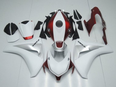 Purchase 2008-2011 White Silver Candy Red Honda CBR1000RR Motorcycle Fairings UK