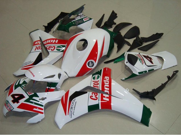 Purchase 2008-2011 White Red Dark Green Castrol Honda CBR1000RR Motorcycle Fairings UK