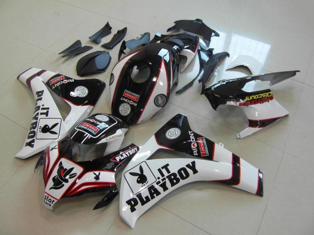 Purchase 2008-2011 White Red Glossy Black Playboy Honda CBR1000RR Motorcycle Fairings UK