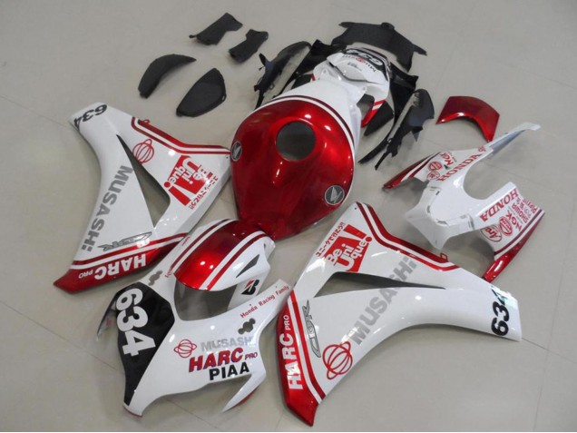 Purchase 2008-2011 White Red Black HARC Pro PIAA 634 Honda CBR1000RR Motorcycle Fairings UK