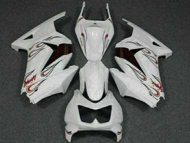 Purchase 2008-2012 White Red Kawasaki EX250 Motorcycle Fairings UK