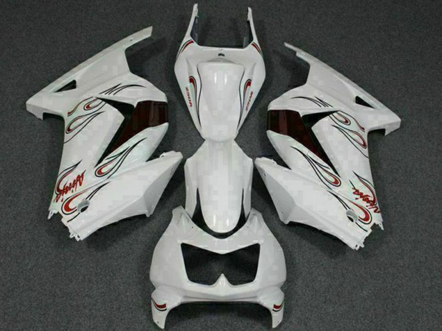 Purchase 2008-2012 White Red Kawasaki EX250 Motorcycle Fairings UK
