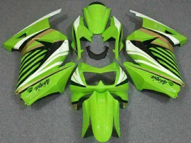 Purchase 2008-2012 Green White Black Ninja Kawasaki EX250 Replacement Motorcycle Fairings UK