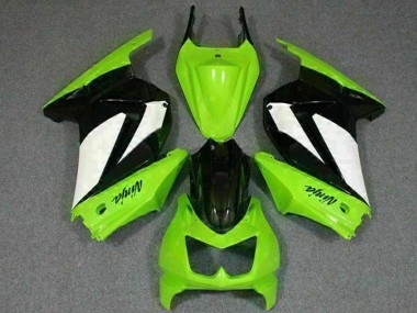 Purchase 2008-2012 Green White Black Kawasaki EX250 Motorcycle Fairings UK