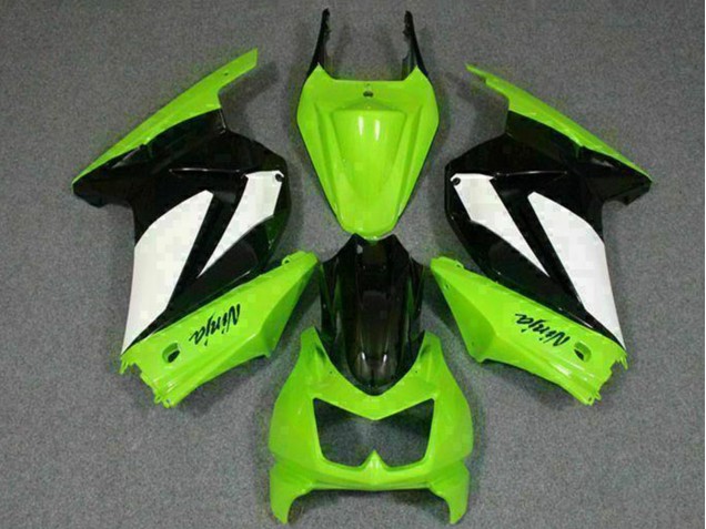 Purchase 2008-2012 Green White Black Kawasaki EX250 Motorcycle Fairings UK