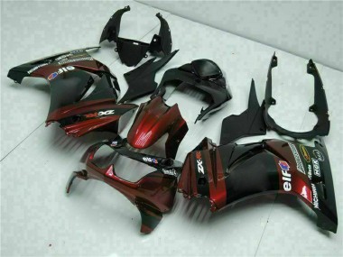 Purchase 2008-2012 Glossy Black Maroon Red Kawasaki EX250 Motorcycle Fairings UK