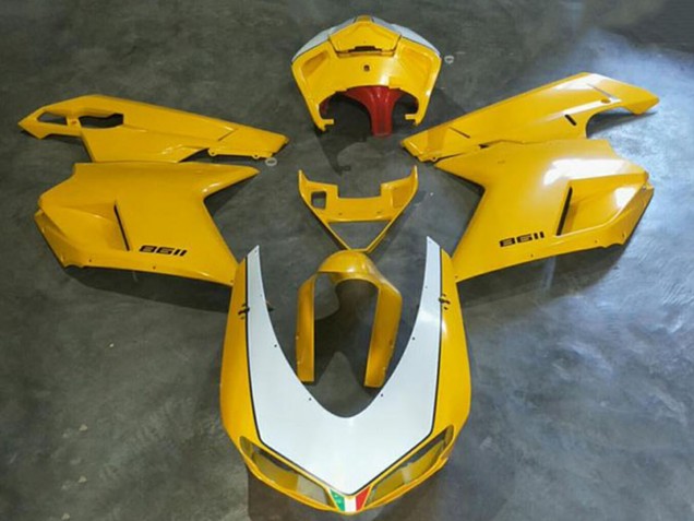 Purchase 2008-2012 White Yellow Kawasaki EX250 Motorcycle Fairings UK