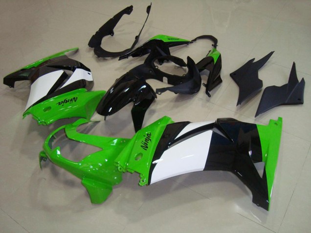 Purchase 2008-2012 Green White Black Kawasaki ZX250R Replacement Motorcycle Fairings UK Purchase 2008-2012 Green White Black Kawasaki ZX250R Replacement Motorcycle Fairings UK