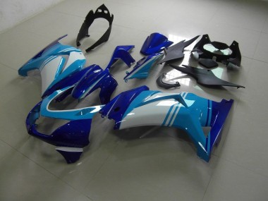 Purchase 2008-2012 Light and Dark Blue Kawasaki ZX250R Bike Fairing Kit UK