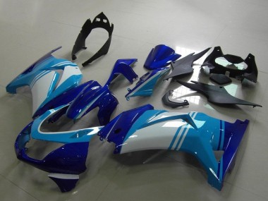 Purchase 2008-2012 Light Blue White Dark Blue Kawasaki ZX250R Motorcycle Fairings UK
