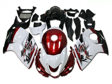 Purchase 2008-2019 White Red Suzuki GSXR 1300 Hayabusa Motorcycle Fairings Kits UK