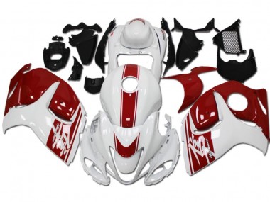Purchase 2008-2019 White Red Suzuki GSXR 1300 Hayabusa Replacement Fairings UK