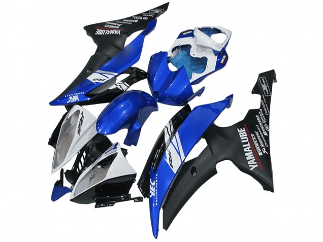 Purchase 2008-2016 White Blue Matte Black Yamalube Yamaha YZF R6 Motorcycle Fairings UK