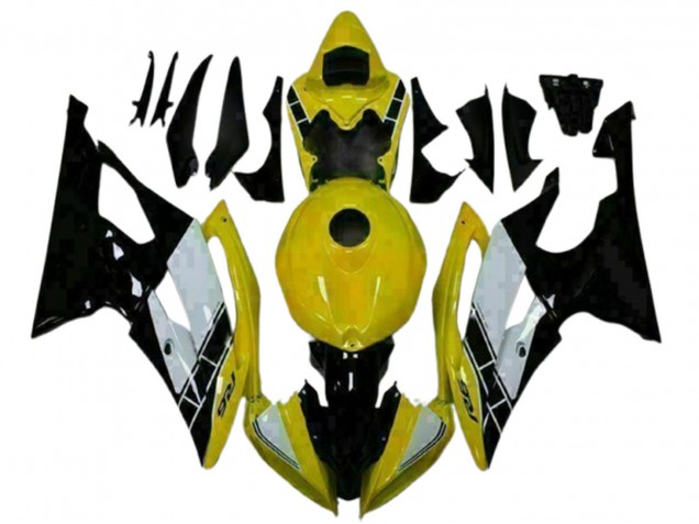 Purchase 2008-2016 Yellow White Glossy Black Yamaha YZF R6 Motorcycle Fairings UK