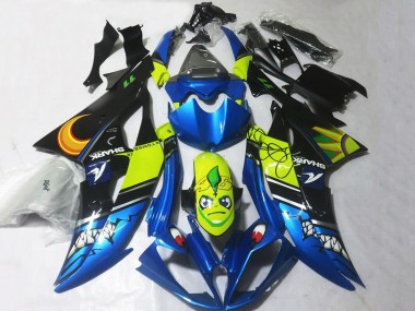 Purchase 2008-2016 Blue Yellow Black Shark Yamaha YZF R6 Motorcycle Fairings UK