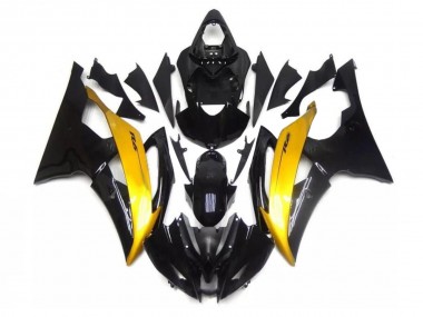 Purchase 2008-2016 Black Gold Yamaha YZF R6 Motorcycle Fairing Kits UK