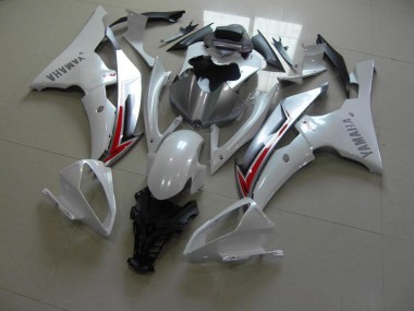 Purchase 2008-2016 Pearl White Silver Yamaha YZF R6 Moto Fairings UK
