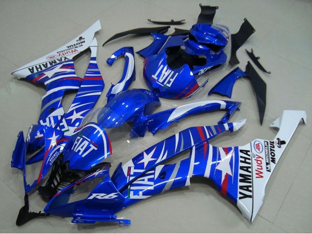 Purchase 2008-2016 White Blue Fiat Motul Michelin Yamaha YZF R6 Motorcycle Fairings UK