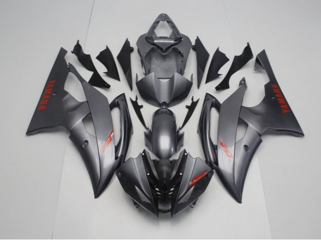 Purchase 2008-2016 Matte Black Grey Yamaha YZF R6 Motorcycle Fairings Kit UK