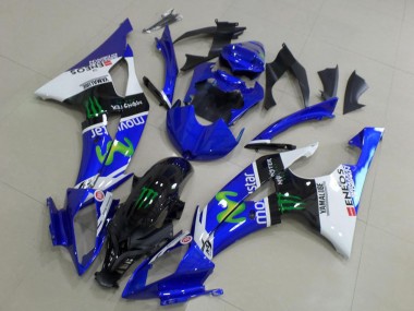 Purchase 2008-2016 White Blue Glossy Black Green Monster MoviStar Yamaha YZF R6 Motorcycle Fairings UK