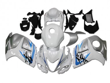 Purchase 2008-2019 White Blue Suzuki GSXR 1300 Hayabusa Replacement Fairings UK