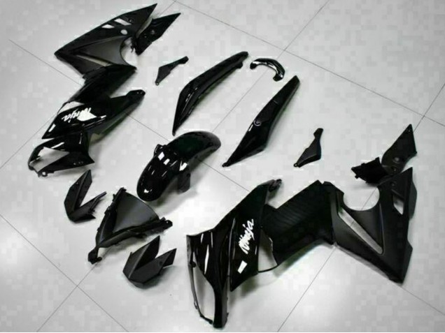 Purchase 2009-2011 Glossy Black White Decal Kawasaki EX650 Motorcycle Fairings UK