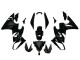 Purchase 2009-2011 Glossy Black White Decal Kawasaki EX650 Motorcycle Fairings UK