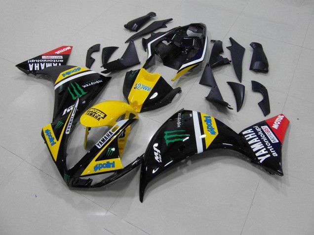 Purchase 2009-2011 Yellow Black Monster Yamaha YZF R1 Motorcycle Fairing UK Purchase 2009-2011 Yellow Black Monster Yamaha YZF R1 Motorcycle Fairing UK