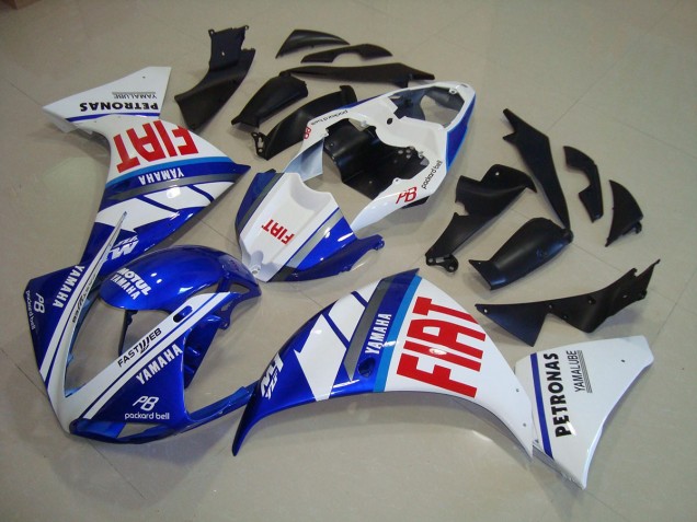 Purchase 2009-2011 Blue White Fiat Yamaha YZF R1 Replacement Motorcycle Fairings UK Purchase 2009-2011 Blue White Fiat Yamaha YZF R1 Replacement Motorcycle Fairings UK