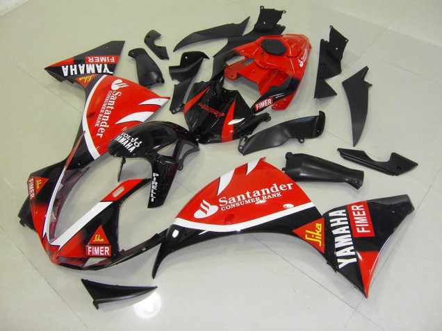 Purchase 2009-2011 Red Black Santander Yamaha YZF R1 Replacement Fairings UK Purchase 2009-2011 Red Black Santander Yamaha YZF R1 Replacement Fairings UK