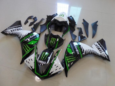 Purchase 2009-2011 White Green Big Monster Yamaha YZF R1 Motor Fairings UK
