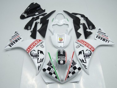 Purchase 2009-2011 White Black Abrath Yamaha YZF R1 Motorcylce Fairings UK