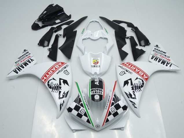 Purchase 2009-2011 White Black Abrath Yamaha YZF R1 Motorcylce Fairings UK Purchase 2009-2011 White Black Abrath Yamaha YZF R1 Motorcylce Fairings UK
