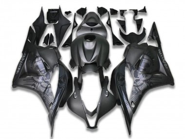 Purchase 2009-2012 Black Grey Skull Honda CBR600RR Motorcycle Fairings UK