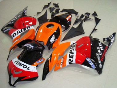 Purchase 2009-2012 Orange White Red Glossy Black Repsol Honda CBR600RR Bike Fairings UK