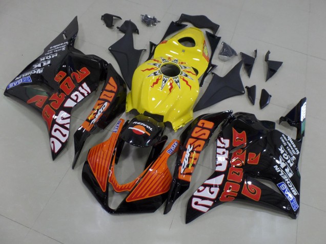 Purchase 2009-2012 Yellow Rossi Race Honda CBR600RR Motorcycle Fairings Kits UK Purchase 2009-2012 Yellow Rossi Race Honda CBR600RR Motorcycle Fairings Kits UK