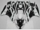 Purchase 2009-2012 Glossy Black White Kawasaki ZX6R Motorcycle Fairings UK